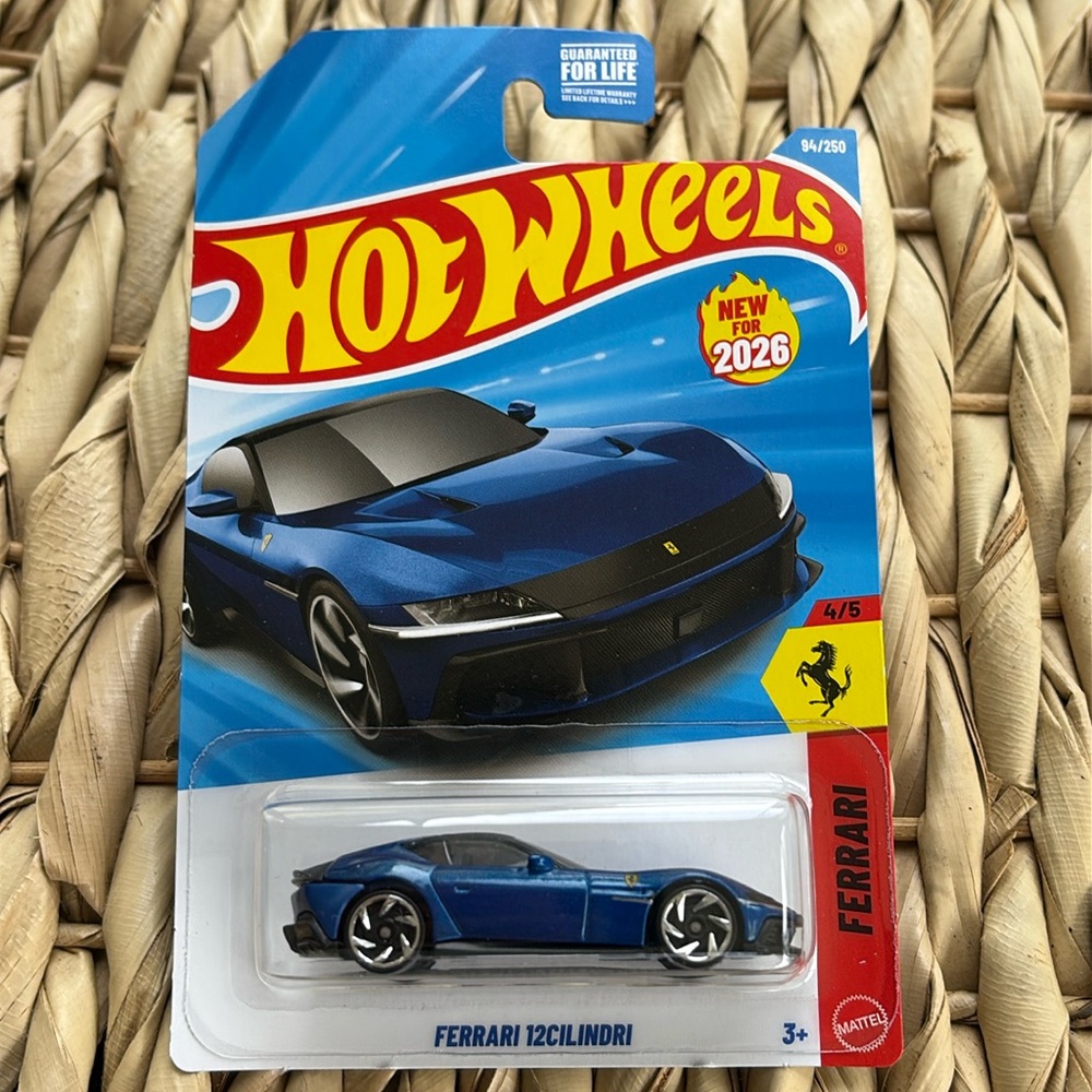Ferrari 12Cilindri Blue Car Hot Wheels Hotwheels New 2026